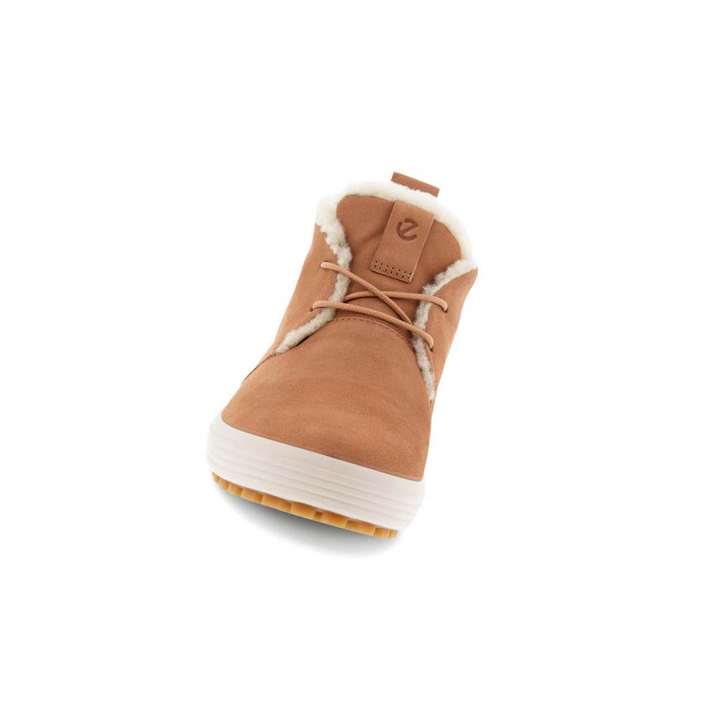 Női Ecco Soft 7 Tred Shearling Ankle Csizma Barna | HU 44XYU